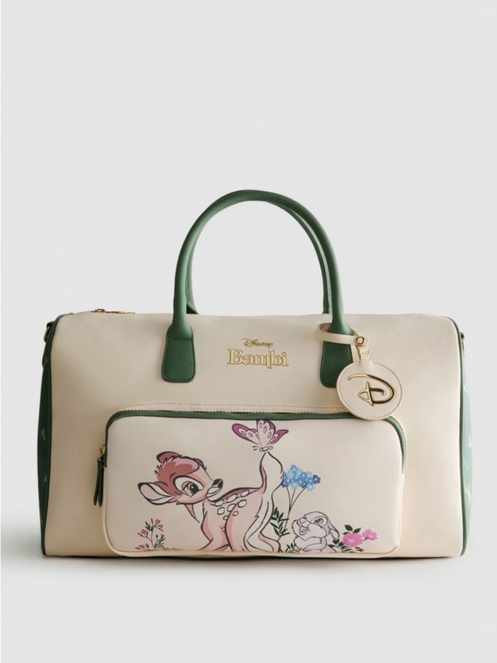 Disney Cream and Green Bambi Travel Duffel